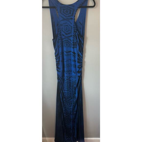 Green Dragon Maxi Dress with side ruching - Picture 3 of 5